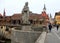 Statue of Frankish king Pepin the Younger, on the Old Main Bridge, Alte Mainbruecke, Wurzburg, Germany