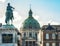 Statue of Frederick V at the centre of the Amalienborg Palace Sq