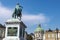 Statue of Frederick V and the Frederik Church in Copenhagen, Denmark