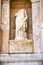 Statue in front of the Celsus Library, Ephesus,