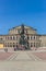 Statue in front of the historic opera building in Dresden