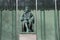 Statue in front of the Supreme Court of the Netherlands of a lawyer from the past named simon van leeuwen