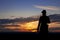 Statue of Gen. Warren at Gettysburg at Sunset