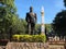 Statue of General Martin in the center of the provincial town of Mercedes, located among the pampas in the heart of Northern Argen