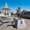 Statue of George Vancouver in King`s Lynn, Norfolk, England