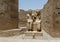 Statue of the god Amun-Re and his wife Mut just before the Colonnade Hall in Luxor Temple, Egypt.