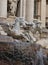 Statue of god Triton with shell with horse - part of the Trevi F