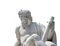 Statue of the god Zeus in Bernini\'s Fountain of the Four Rivers in the Piazza Navona, Rome (isolate with clipping path)