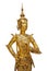Statue of a golden kinnara