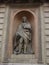 Statue of Gottfried Leibniz outside Royal Academy of Arts, London, England, UK