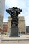Statue, Government of the People by Jacques Lipchitz. It is located on the plaza of the Municipal Services Building of Philadelphi