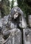 Statue on grave in the old cemetery