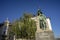 Statue of a greatest Slovenian poet Presern on Presern square in Ljubljana