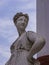 Statue of a Greek mythical muse in the Achilleion palace in Corfu, Greece