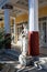 Statue of a Greek mythical muse in Achilleion palace, Corfu Island, Greece, built by Empress of Austria Elisabeth of Bavaria.