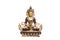 Statue of Green Tara on a white background