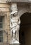 Statue of Hercules at the entrance to the 18th century Palazzo Vescovile Bishops Palace in the historical center of Mantua