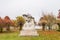 Statue of Hercules Fighting the Centaur at the Park and Public Garden near Herastrau Lake