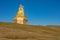 Statue on the hill in Yarchen Gar, China