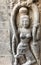 Statue of hindu goddess carved in the walls of ancient temple. Bas relief sculptures carved in the walls of Kapaleeshwarar temple