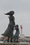 Statue of Hope in le Grau-du-Roi fishing harbour, France