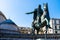 Statue on horse of Charles III of Spain, Naples, Italy