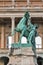 Statue of the Hortobagy horseherd in Buda castle. Budapest, Hungary.