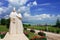 Statue of Hungarian kings on Tihany abbey