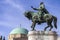 Statue of Hunyadi at the Szechenyi Square in Pecs