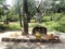 Statue in Indian Hindu religious temple in Tamil nadu villages In India.