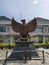 statue of Indonesia emblem in Skuow city, Papua, indonesia