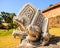 Statue infront of buddhist temple