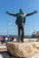 Statue of the Italian singer and songwriter Domenico Modugno famous for the song Volare was born in Polignano a Mare
