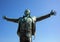 Statue of the Italian singer and songwriter Domenico Modugno famous for the song Volare was born in Polignano a Mare. Italy.