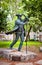 Statue of James McGill at the entrance of McGill University in Montreal, Quebec, Canada