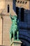 Statue of Jeanne d`arc on the basilica of Sacre cÅ“ur