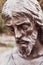 Statue of Jesus Christ in sorrow Christianity, faith, pain