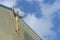 Statue of Jesus Floating Viewed from Below and Right