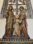 Statue of Jesus with his parents Saint Joseph and Mary in Saint-Martin\'s Church of Courtrai