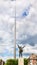 Statue of Jim Larkin and the Spire of Dublin