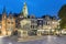 Statue of Johan de Witt at De Plaats and Buitenhof in The Hague during the blue hour