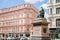 The statue of Josef Jungmann on Jungmannovo Square New Town Prague