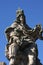 Statue of King Charles IV Karolo Quarto near Charles Bridge in Prague