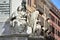 Statue of King David - details of the basement of the Column of the Immaculate Conception in Rome, Italy