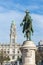 Statue of King Dom Pedro VI on the Praca da Liberdade in the historic centre of Porto