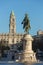 Statue of King Dom Pedro VI on the Praca da Liberdade in the historic centre of Porto