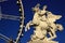 Statue of King of Fame riding Pegasus on the Place de la Concorde with ferris wheel, Paris, France