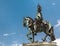 Statue of King Jose I on Praca do Comercio in Lisbon