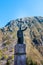 The statue of the King Pelayo in Covadonga