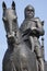 Statue of King Robert The Bruce of Scotland at Battle of Bannockburn memorial at the battle field in Stirlingshire, Scotland.